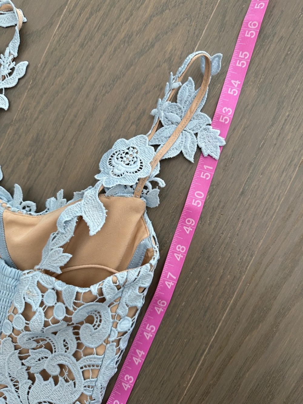 Alice + Olivia Powder Blue Lace Midi Dress - Picture 11 of 11